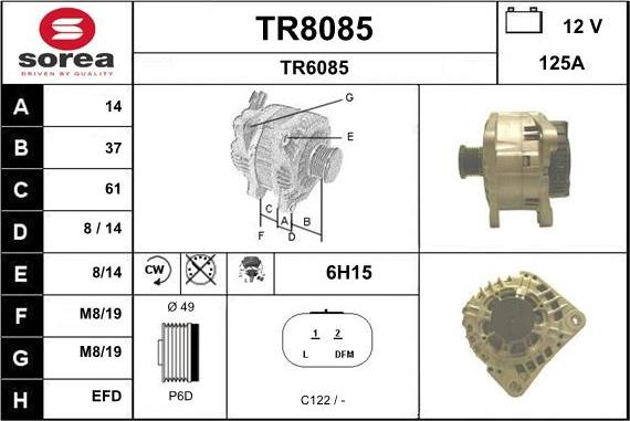 SNRA TR8085 - Alternator www.molydon.hr