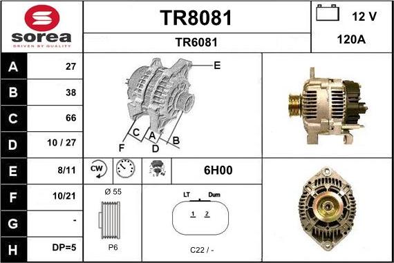 SNRA TR8081 - Alternator www.molydon.hr