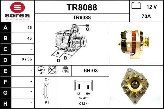 SNRA TR8088 - Alternator www.molydon.hr