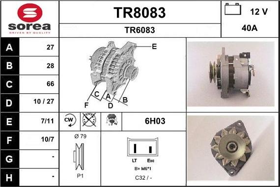 SNRA TR8083 - Alternator www.molydon.hr