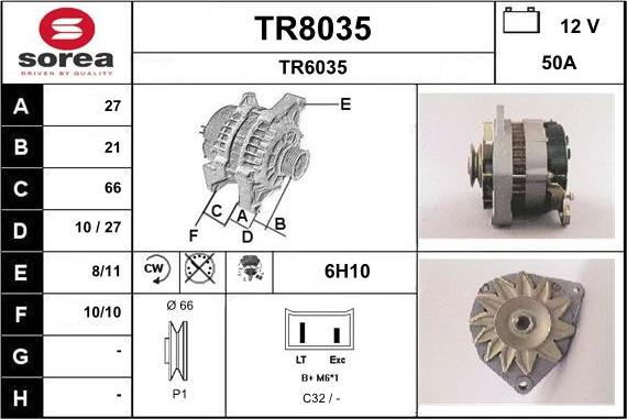 SNRA TR8035 - Alternator www.molydon.hr