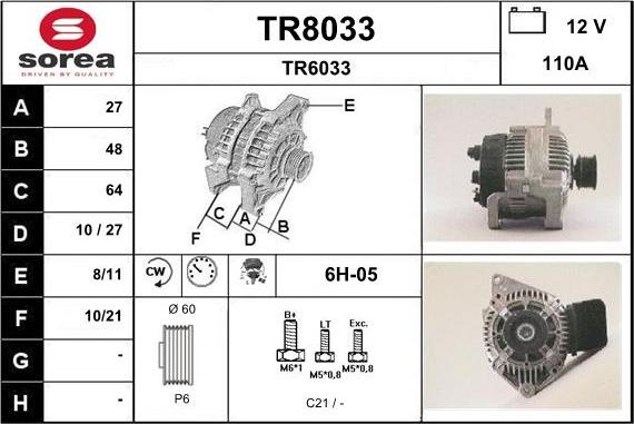 SNRA TR8033 - Alternator www.molydon.hr