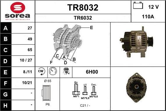 SNRA TR8032 - Alternator www.molydon.hr