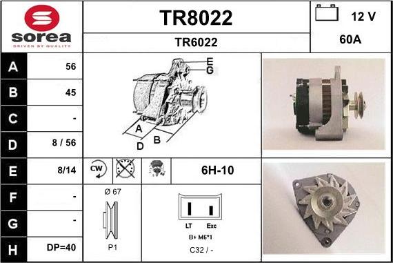 SNRA TR8022 - Alternator www.molydon.hr