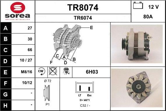 SNRA TR8074 - Alternator www.molydon.hr