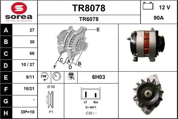 SNRA TR8078 - Alternator www.molydon.hr