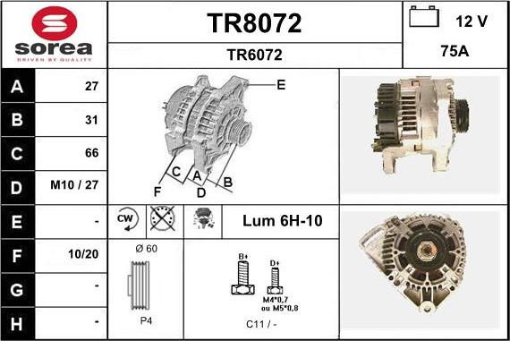 SNRA TR8072 - Alternator www.molydon.hr