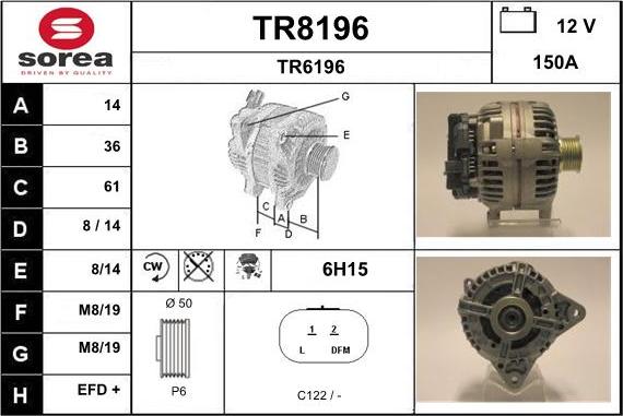 SNRA TR8196 - Alternator www.molydon.hr