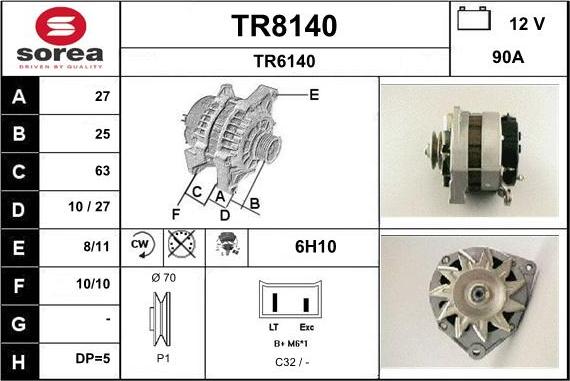 SNRA TR8140 - Alternator www.molydon.hr