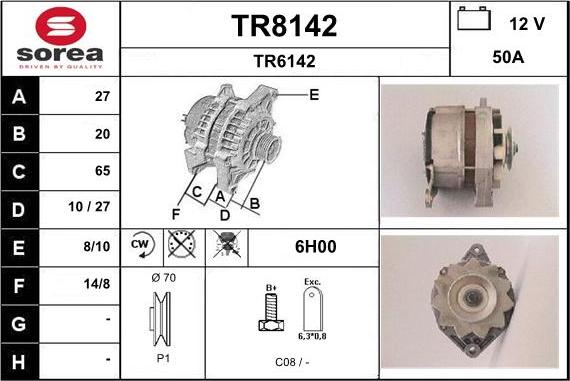 SNRA TR8142 - Alternator www.molydon.hr