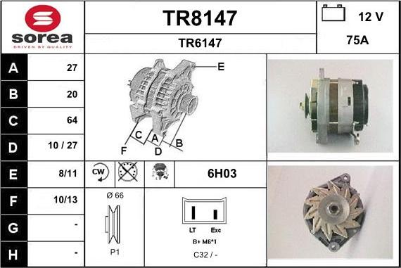 SNRA TR8147 - Alternator www.molydon.hr