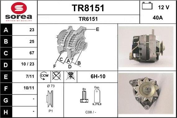 SNRA TR8151 - Alternator www.molydon.hr