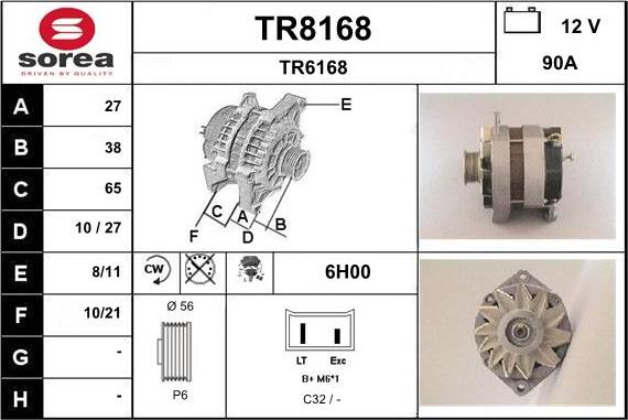 SNRA TR8168 - Alternator www.molydon.hr