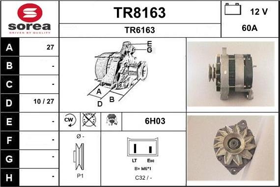 SNRA TR8163 - Alternator www.molydon.hr