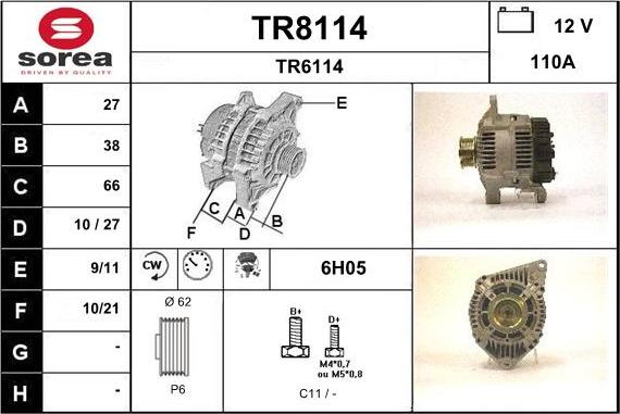 SNRA TR8114 - Alternator www.molydon.hr