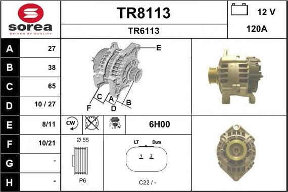 SNRA TR8113 - Alternator www.molydon.hr