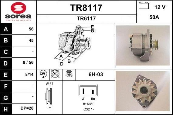 SNRA TR8117 - Alternator www.molydon.hr