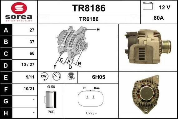 SNRA TR8186 - Alternator www.molydon.hr