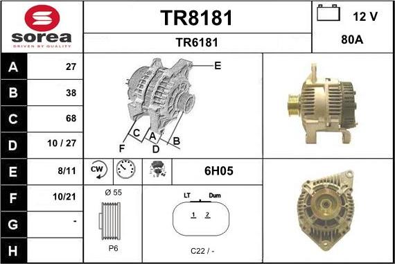 SNRA TR8181 - Alternator www.molydon.hr