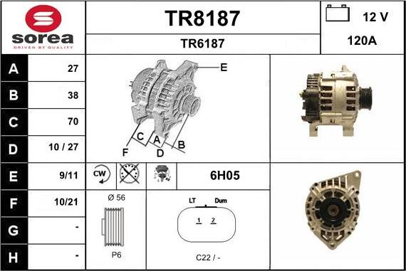 SNRA TR8187 - Alternator www.molydon.hr