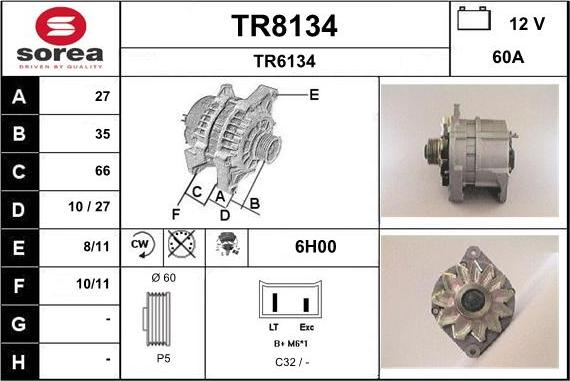 SNRA TR8134 - Alternator www.molydon.hr