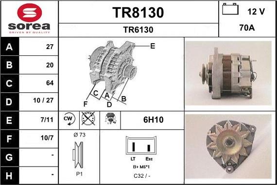 SNRA TR8130 - Alternator www.molydon.hr