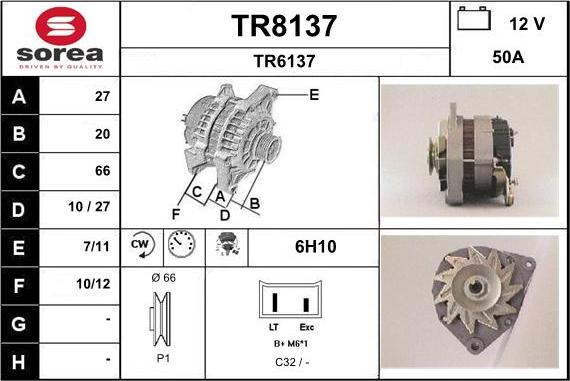 SNRA TR8137 - Alternator www.molydon.hr