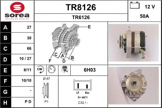 SNRA TR8126 - Alternator www.molydon.hr