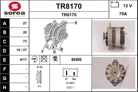 SNRA TR8170 - Alternator www.molydon.hr