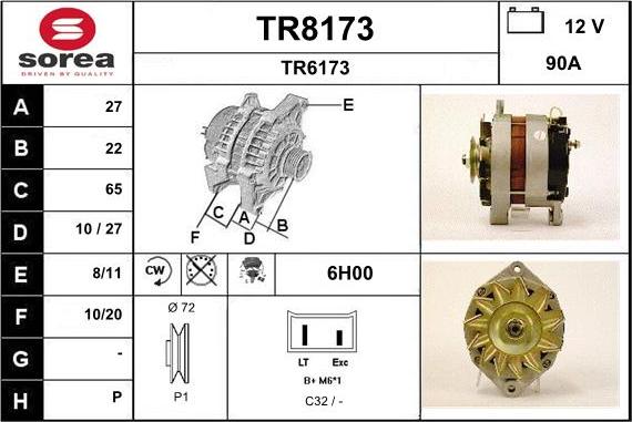 SNRA TR8173 - Alternator www.molydon.hr