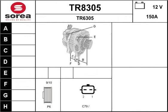 SNRA TR8305 - Alternator www.molydon.hr