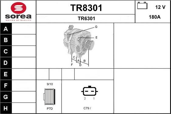 SNRA TR8301 - Alternator www.molydon.hr