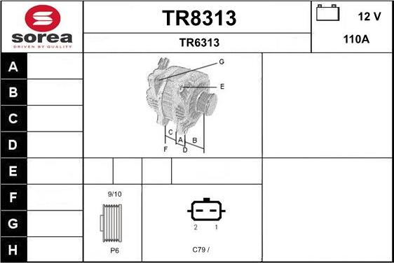 SNRA TR8313 - Alternator www.molydon.hr