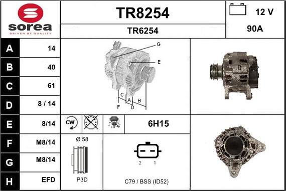 SNRA TR8254 - Alternator www.molydon.hr