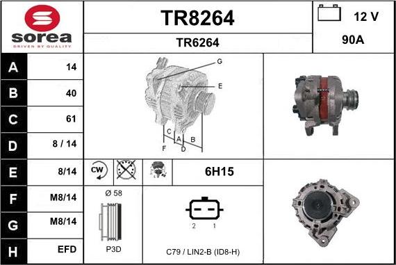 SNRA TR8264 - Alternator www.molydon.hr