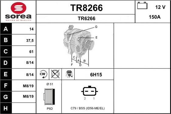 SNRA TR8266 - Alternator www.molydon.hr