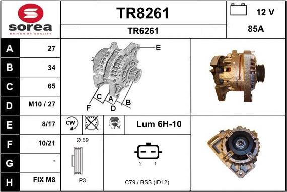 SNRA TR8261 - Alternator www.molydon.hr