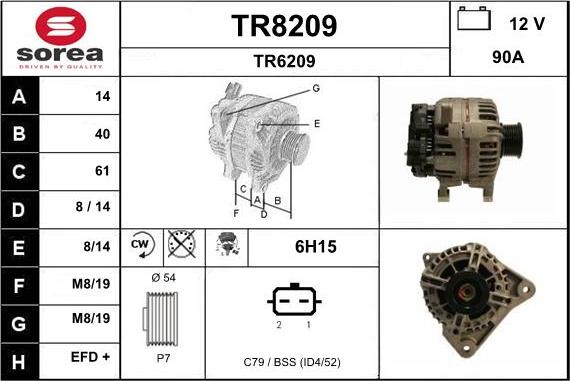 SNRA TR8209 - Alternator www.molydon.hr