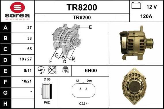 SNRA TR8200 - Alternator www.molydon.hr