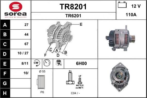 SNRA TR8201 - Alternator www.molydon.hr