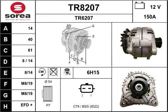 SNRA TR8207 - Alternator www.molydon.hr