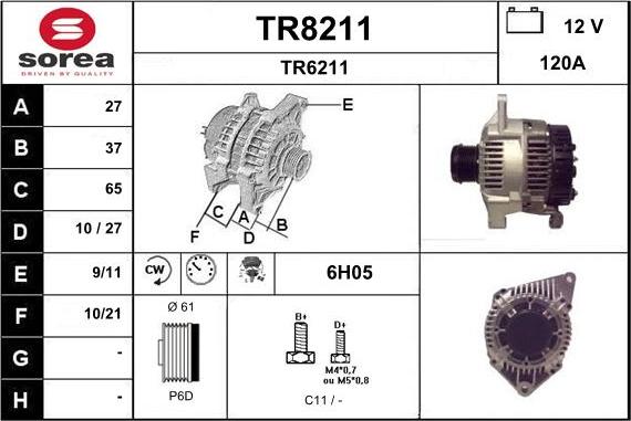 SNRA TR8211 - Alternator www.molydon.hr