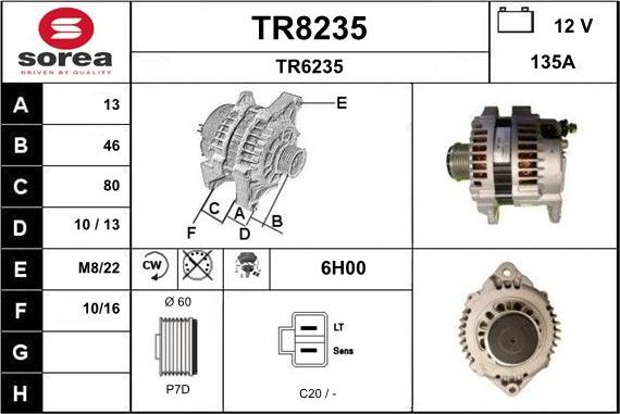 SNRA TR8235 - Alternator www.molydon.hr