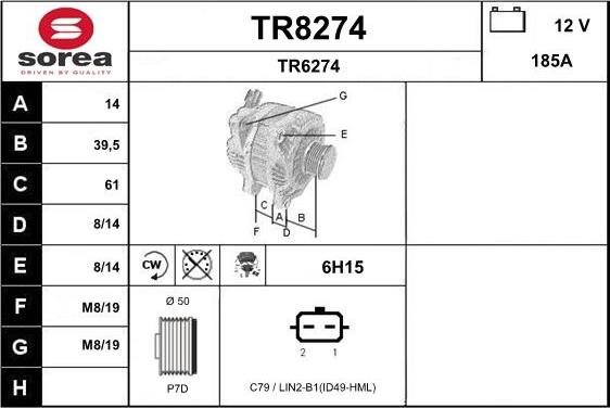 SNRA TR8274 - Alternator www.molydon.hr