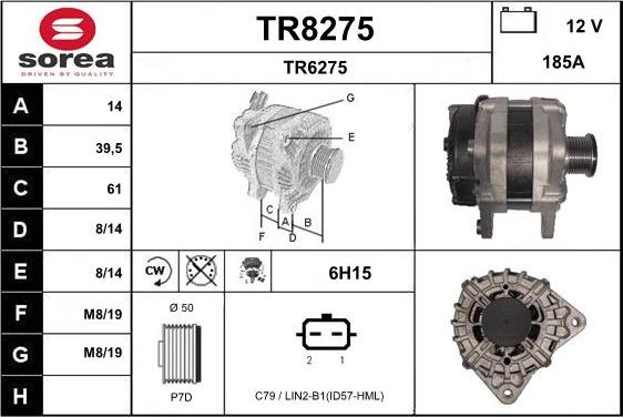 SNRA TR8275 - Alternator www.molydon.hr