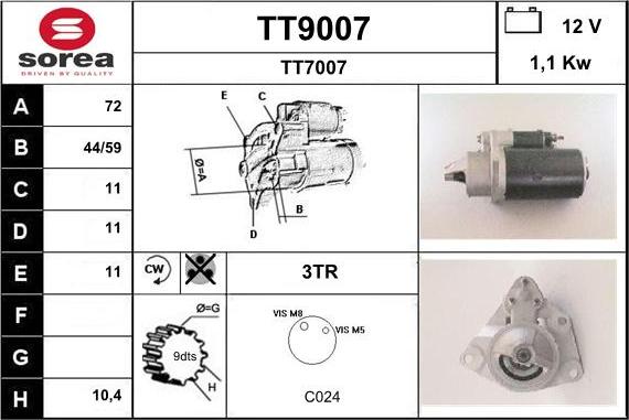 SNRA TT9007 - Starter www.molydon.hr