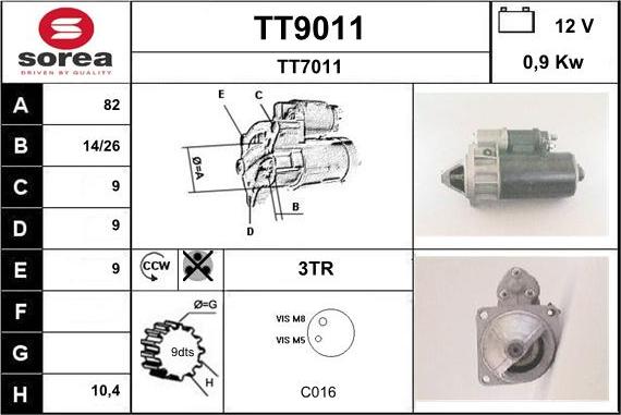 SNRA TT9011 - Starter www.molydon.hr