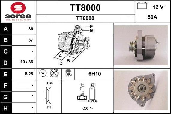 SNRA TT8000 - Alternator www.molydon.hr