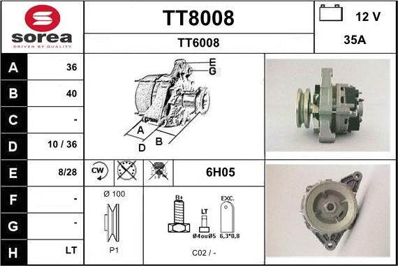 SNRA TT8008 - Alternator www.molydon.hr