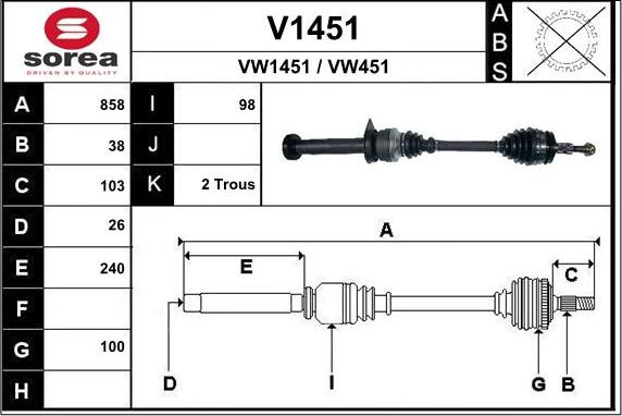 SNRA V1451 - Pogonska osovina www.molydon.hr